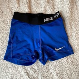 Blue Nike pro spandex